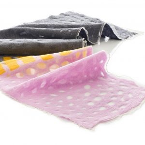 "HOLES" Organza Scarf in Dark Grey & Dusky Pink - Image 2