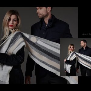 "SIMPLE" Chiffon scarf with linen edges No 9 - Image 3