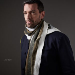 "SIMPLE" Chiffon scarf with linen edges No 6 - Image 2