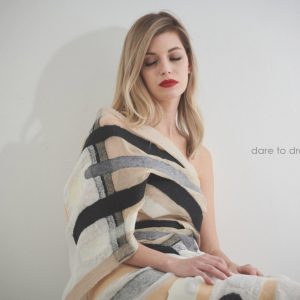 "SIMPLE" Chiffon scarf with linen edges No 6 - Image 4