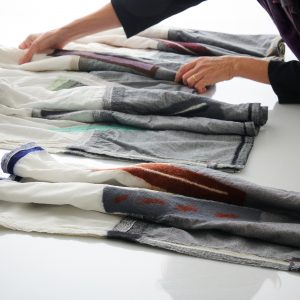 "DOUBLE" Silk Cotton and Cotton Scarf No 3 - Image 3