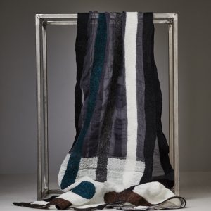 "SIMPLE" Chiffon scarf with linen edges No 9 - Image 2