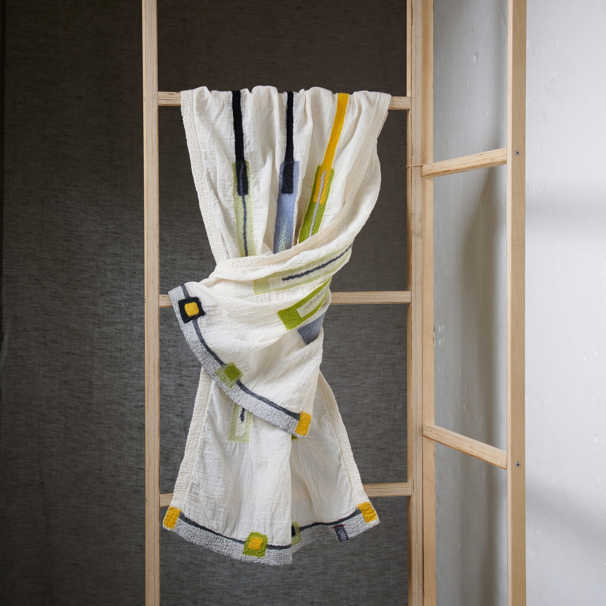 "VINTAGE" Light Organic Cotton Gauze Shawl No 19 - Image 3
