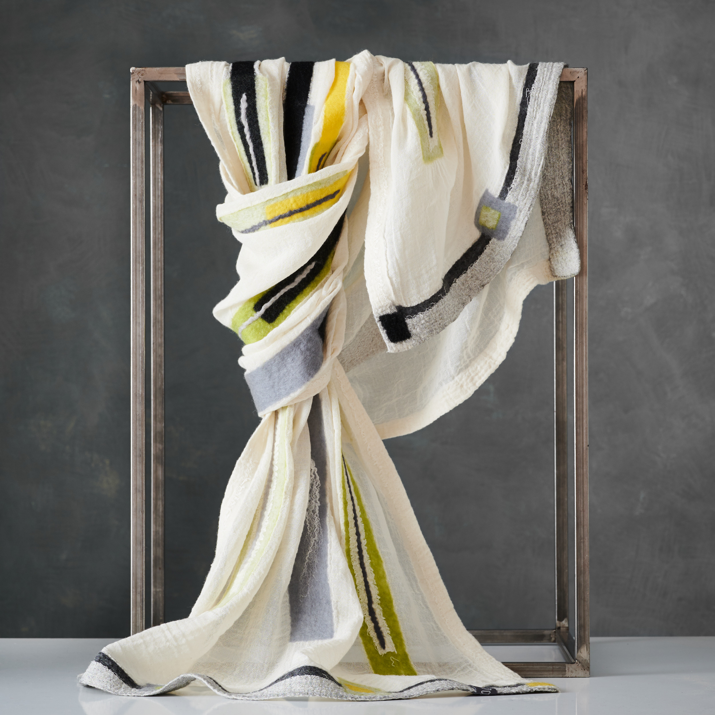 "VINTAGE" Light Organic Cotton Gauze Shawl No 19
