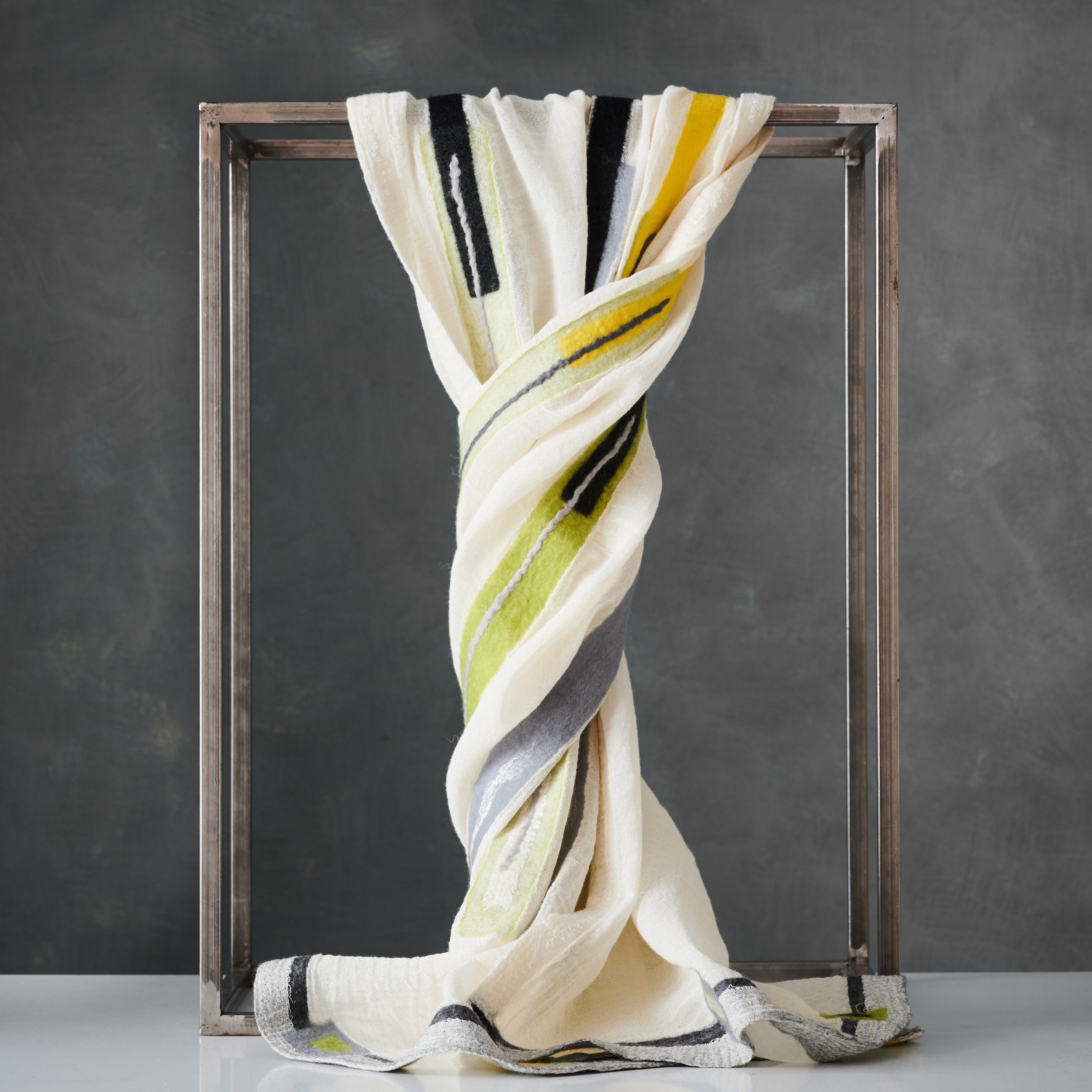 "VINTAGE" Light Organic Cotton Gauze Shawl No 19 - Image 2